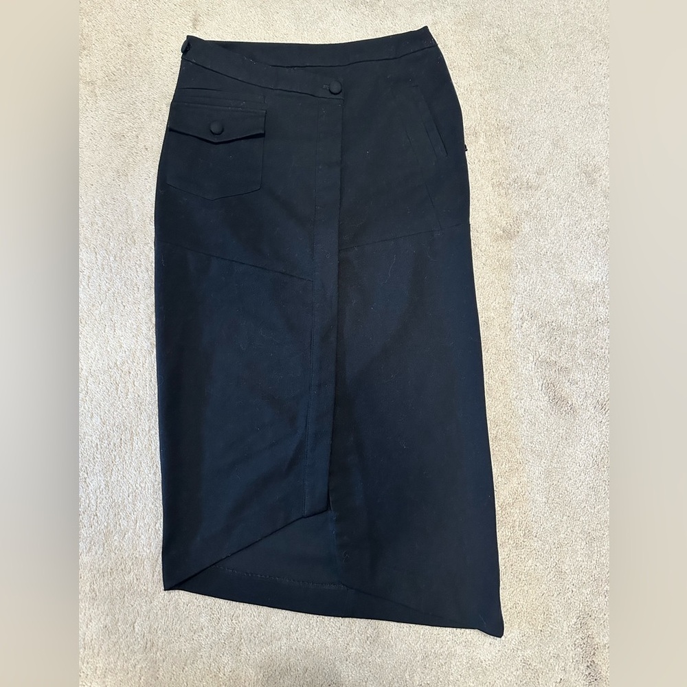 Elegant Black Women's Midi Skirt